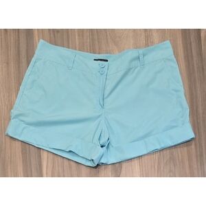 New York & Company Blue Cuffed Hem Shorts - Stylish & Comfortable Cotton Blend